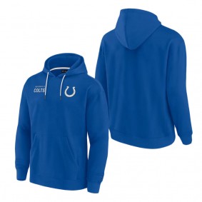 Unisex Indianapolis Colts Fanatics Signature Royal Super Soft Fleece Pullover Hoodie