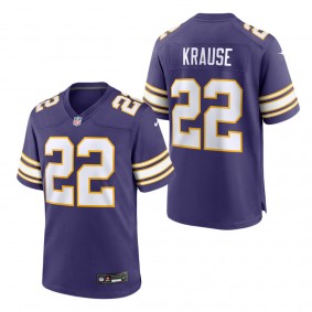 Men's Minnesota Vikings Paul Krause Purple Classic Retired Player Jersey