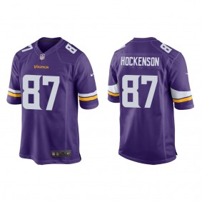 Men's Minnesota Vikings T.J. Hockenson Purple Game Jersey