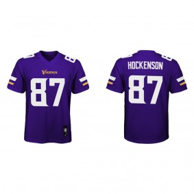 Youth Minnesota Vikings T.J. Hockenson Purple Game Jersey