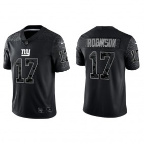 Wan'Dale Robinson New York Giants Black Reflective Limited Jersey