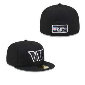 Men's Washington Commanders Black 2023 NFL Crucial Catch 59FIFTY Fitted Hat