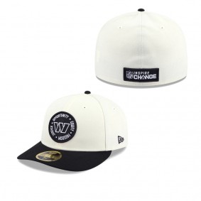 Men's Washington Commanders Cream Black 2022 Inspire Change 59FIFTY Low Profile Fitted Hat