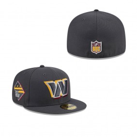 Men's Washington Commanders Graphite Official 2024 NFL Draft On Stage 59FIFTY Fitted Hat