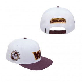 Men's Washington Commanders Pro Standard White Burgundy 2Tone Snapback Hat