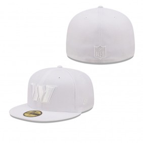 Men's Washington Commanders White on White 59FIFTY Fitted Hat