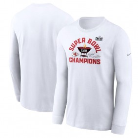 Men's Kansas City Chiefs White Super Bowl LVIII Champions Local Long Sleeve T-Shirt