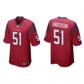 Men's Houston Texans Will Anderson Red 2023 NFL Draft Jersey