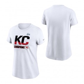 Women's Kansas City Chiefs White Super Bowl LVII Champions Local T-Shirt