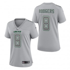 Women's New York Jets Aaron Rodgers Gray Atmosphere Fashion Game Jersey