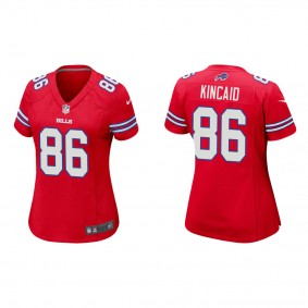 Women's Buffalo Bills Dalton Kincaid Red 2023 NFL Draft Game Jersey