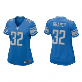 Women's Detroit Lions Brian Branch Blue 2023 NFL Draft Game Jersey