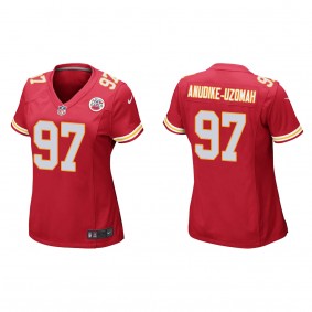 Women's Kansas City Chiefs Felix Anudike-Uzomah Red 2023 NFL Draft Game Jersey