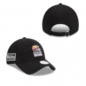 Women's Cleveland Browns Black 2023 NFL Crucial Catch 9TWENTY Adjustable Hat