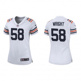 Women's Chicago Bears Darnell Wright White 2023 NFL Draft Classic Game Jersey