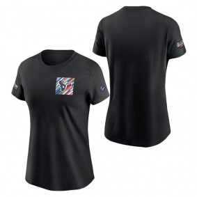 Women's Houston Texans Black 2023 NFL Crucial Catch Sideline T-Shirt