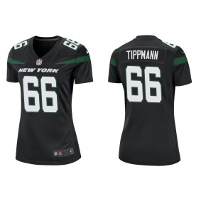 Women's New York Jets Joe Tippmann Black 2023 NFL Draft Game Jersey