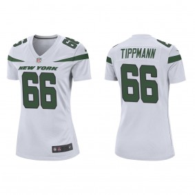 Women's New York Jets Joe Tippmann White 2023 NFL Draft Game Jersey