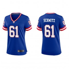 Women's New York Giants John Michael Schmitz Royal 2023 NFL Draft Classic Game Jersey