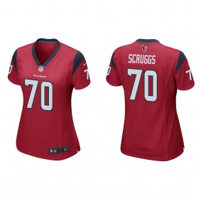 Women's Houston Texans Juice Scruggs Red 2023 NFL Draft Game Jersey