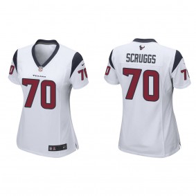 Women's Houston Texans Juice Scruggs White 2023 NFL Draft Game Jersey
