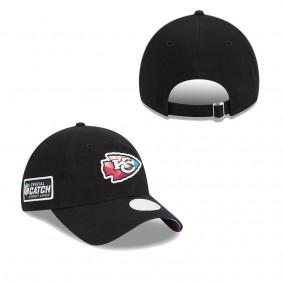 Women's Kansas City Chiefs Black 2023 NFL Crucial Catch 9TWENTY Adjustable Hat
