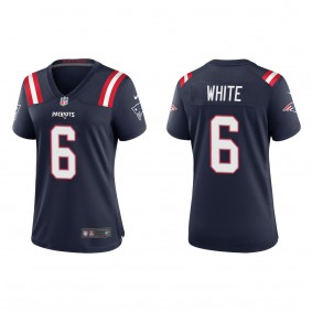 Women's New England Patriots Keion White Navy 2023 NFL Draft Game Jersey