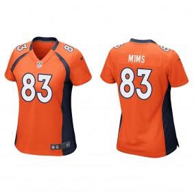 Women's Denver Broncos Marvin Mims Orange 2023 NFL Draft Game Jersey