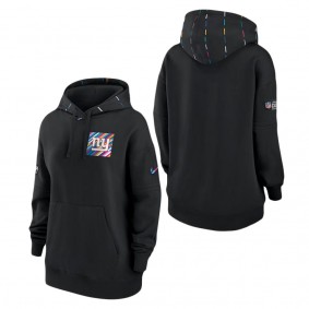 Women's New York Giants Black 2023 Crucial Catch Club Pullover Hoodie
