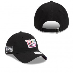 Women's New York Giants Black 2023 NFL Crucial Catch 9TWENTY Adjustable Hat