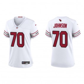 Women's Arizona Cardinals Paris Johnson White 2023 NFL Draft Game Jersey