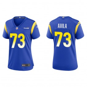 Women's Los Angeles Rams Steve Avila Royal 2023 NFL Draft Game Jersey