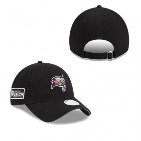 Women's Tampa Bay Buccaneers Black 2023 NFL Crucial Catch 9TWENTY Adjustable Hat