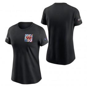 Women's Washington Commanders Black 2023 NFL Crucial Catch Sideline T-Shirt