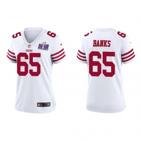 Women's Aaron Banks San Francisco 49ers White Super Bowl LVIII Game Jersey
