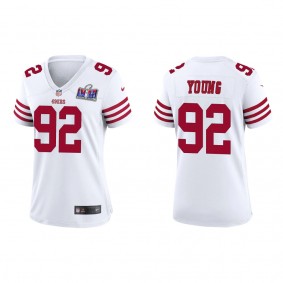 Women's Chase Young San Francisco 49ers White Super Bowl LVIII Game Jersey