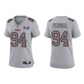 Women's Clelin Ferrell San Francisco 49ers Gray Super Bowl LVIII Atmosphere Fashion Game Jersey