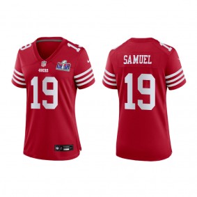Women's Deebo Samuel San Francisco 49ers Scarlet Super Bowl LVIII Game Jersey