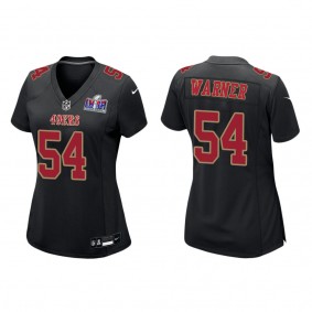 Women's Fred Warner San Francisco 49ers Black Super Bowl LVIII Carbon Fashion Game Jersey