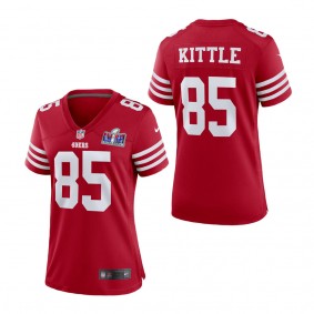 Women's San Francisco 49ers George Kittle Scarlet Super Bowl LVIII Game Jersey