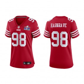 Women's Javon Hargrave San Francisco 49ers Scarlet Super Bowl LVIII Game Jersey