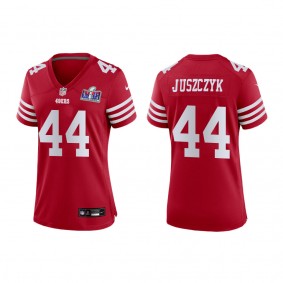 Women's Kyle Juszczyk San Francisco 49ers Scarlet Super Bowl LVIII Game Jersey