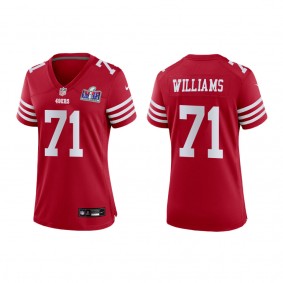 Women's Trent Williams San Francisco 49ers Scarlet Super Bowl LVIII Game Jersey