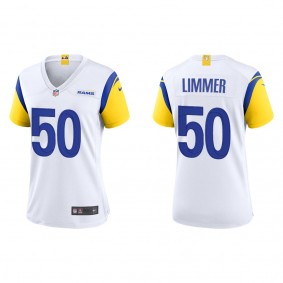Women's Beaux Limmer Los Angeles Rams White Alternate Game Jersey