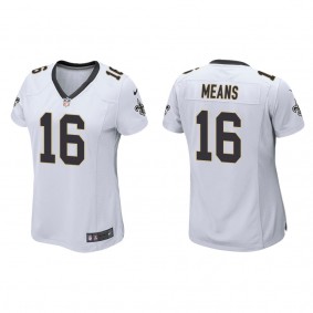 Women's Bub Means New Orleans Saints White Game Jersey