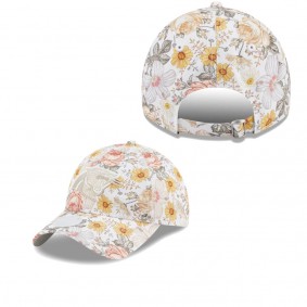 Women's Carolina Panthers Cream Bloom 9TWENTY Adjustable Hat