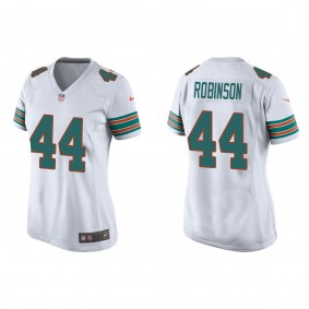 Women's Chop Robinson Miami Dolphins White Throwback Game Jersey