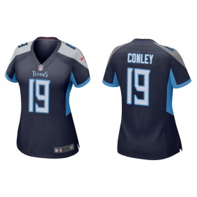 Women's Tennessee Titans Chris Conley Navy Game Jersey