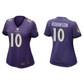 Women's Baltimore Ravens Demarcus Robinson Purple Game Jersey