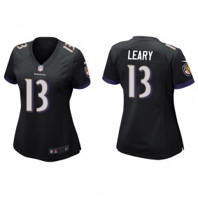 Women's Devin Leary Baltimore Ravens Black Game Jersey